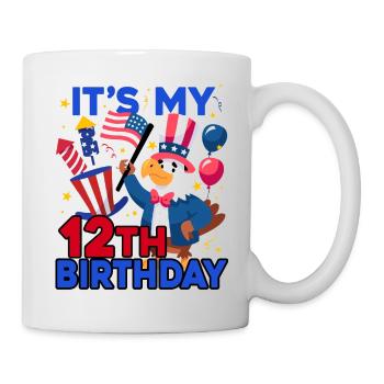 Es Ist Mein 12. Geburtstag Firecracker Kid 4th Of - Tasse - Weiß - Rechts