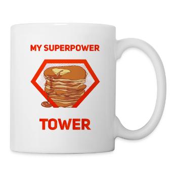 My Superpower Is Building A Breakfast Tower Syrup - Tasse - Weiß - Rechts