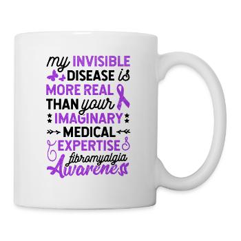 My Invisible Disease Fibromyalgia Awareness - Mug - white - Right