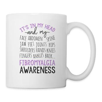 In My Head And My Body Fibromyalgia Awareness - Mug - white - Right