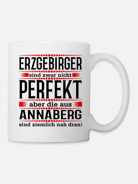 Erzgebirge Annaberg - Tasse - Weiß