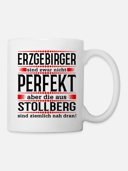 Erzgebirge Stollberg - Tasse - Weiß