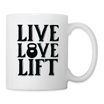 Live Love Lift - Fitness Quote - Mug - white - Right