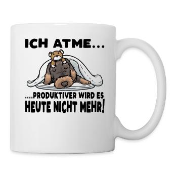 Rauhaardackel Hund Schlafen Schlummern - Tasse - Weiß - Rechts