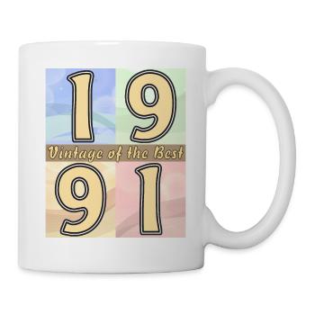 BIRTHDAY YEAR 1991 - Mug - white - Right