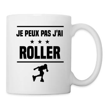 Je Peux Pas J'ai roller patineur humour - Mug blanc - blanc - Droite