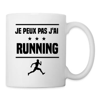 Je Peux Pas J'ai running courir coureur humour - Mug blanc - blanc - Droite