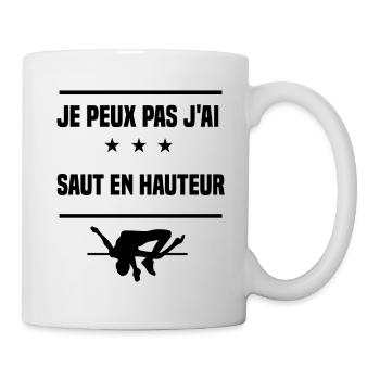 Je Peux Pas J'ai saut en hauteur athlète humour - Mug blanc - blanc - Droite