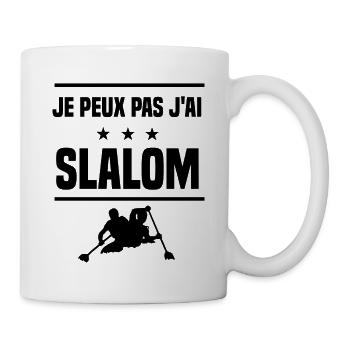 Je Peux Pas J'ai slalom slalomeur humour - Mug blanc - blanc - Droite