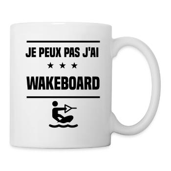 Je Peux Pas J'ai wakeboard wakeboardeur humour - Mug blanc - blanc - Droite
