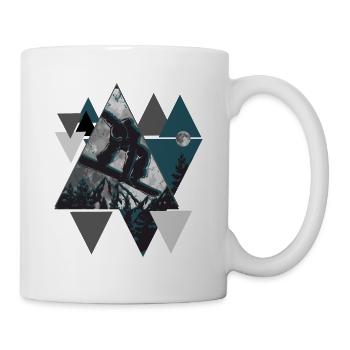 Snowboard Snow Mountain - Mug blanc - blanc - Droite