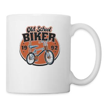 Old School Biker 1992. 31. Geburtstag - Tasse - Weiß - Rechts