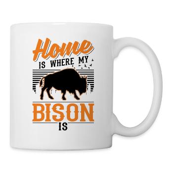La maison est l’endroit où se trouve mon buffle - Mug blanc - blanc - Droite