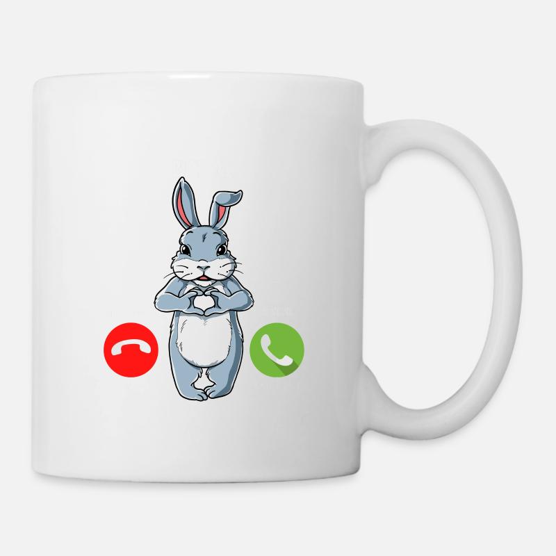 Mein Hase Ruft An - Tasse - Weiß