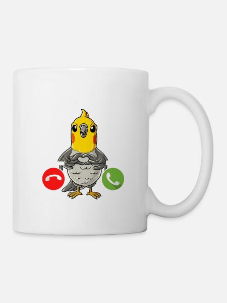 Mein Nymphensittich Ruft An - Tasse - Weiß