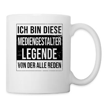 Designer Geburtstag geboren Legende - Tasse - Weiß - Rechts