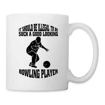 Bowling Bowling Ball Cone Gift Bowler Bowling - Mug blanc - blanc - Droite