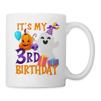 It's my 3rd birthday Spooky Ghost Halloween - Mug - white - Right