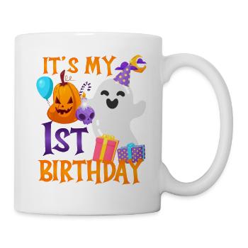 It's my 1st birthday Spooky Ghost Halloween - Mug - white - Right