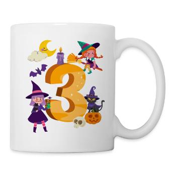 3rd Birthday Witch Broom 3 Years Old Child - Mug - white - Right