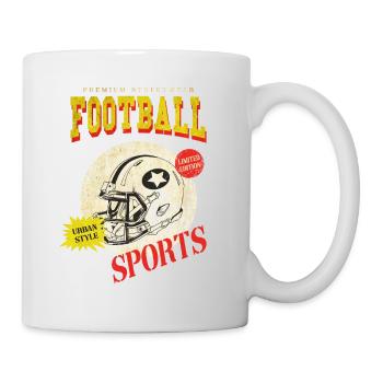American Football Helm Vintage Retro USA Sport - Tasse - Weiß - Rechts