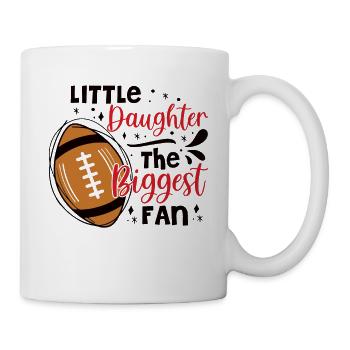 Football Tochter Größter fan Geschenk - Tasse - Weiß - Rechts