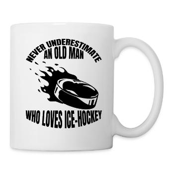 Eishockey Geschenk Wintersport Eishockeyteam - Tasse - Weiß - Rechts
