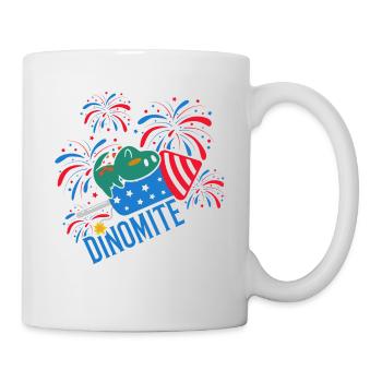 Dinomite Feux d’artifice 4 juillet Dinosaures - Mug blanc - blanc - Droite