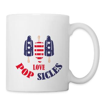 Feuerwerkskörper Liebe Eis 4. Juli - Tasse - Weiß - Rechts