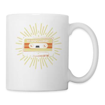 Rétro Music Vintage Cassette Lover - Mug blanc - blanc - Droite
