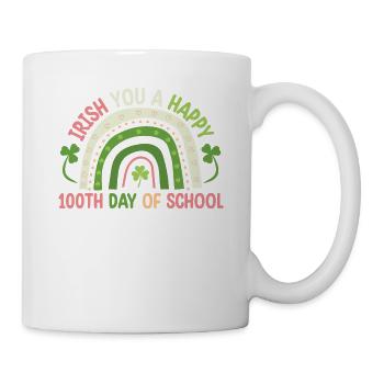 Irish You A Happy 100th Day Of School Green - Mug - white - Right