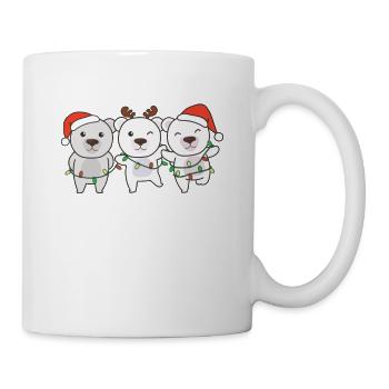 Eisbär Weihnachten Weihnachtstiere süße Eisbären - Tasse - Weiß - Rechts