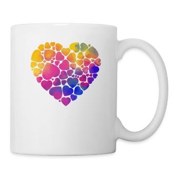 Hearts 100 Days of School Valentine's Day back to - Mug - white - Right