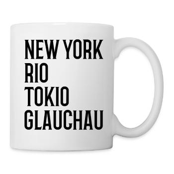 New York Rio Tokio Glauchau Erzgebirge - Tasse - Weiß - Rechts
