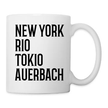 New York Rio Tokio Auerbach Erzgebirge - Tasse - Weiß - Rechts