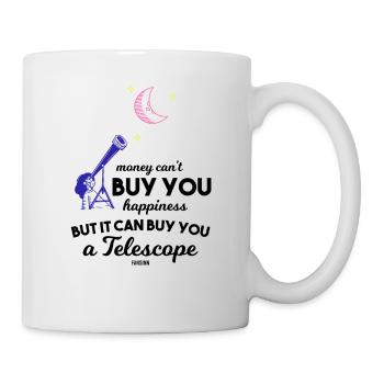 Shooting Star Moon Planet Telescope Saying - Mug - white - Right