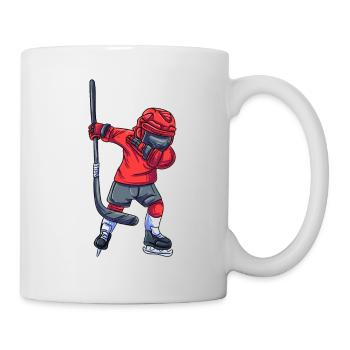 Eishockeyspieler - Tasse - Weiß - Rechts