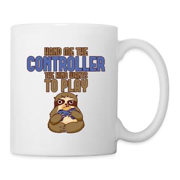 Hand Me The Controller, The King Wants To Play 2 - Tasse - Weiß - Rechts