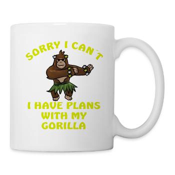 Désolé, je ne peux pas Gorilla Monkey Jungle - Mug blanc - blanc - Droite
