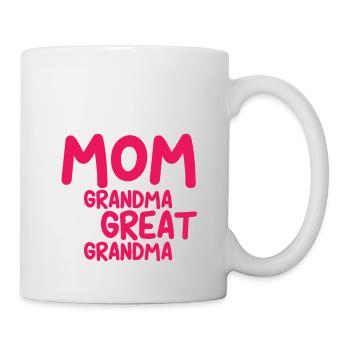 Happiness Is Being A Mom, Grandma - Tasse - Weiß - Rechts