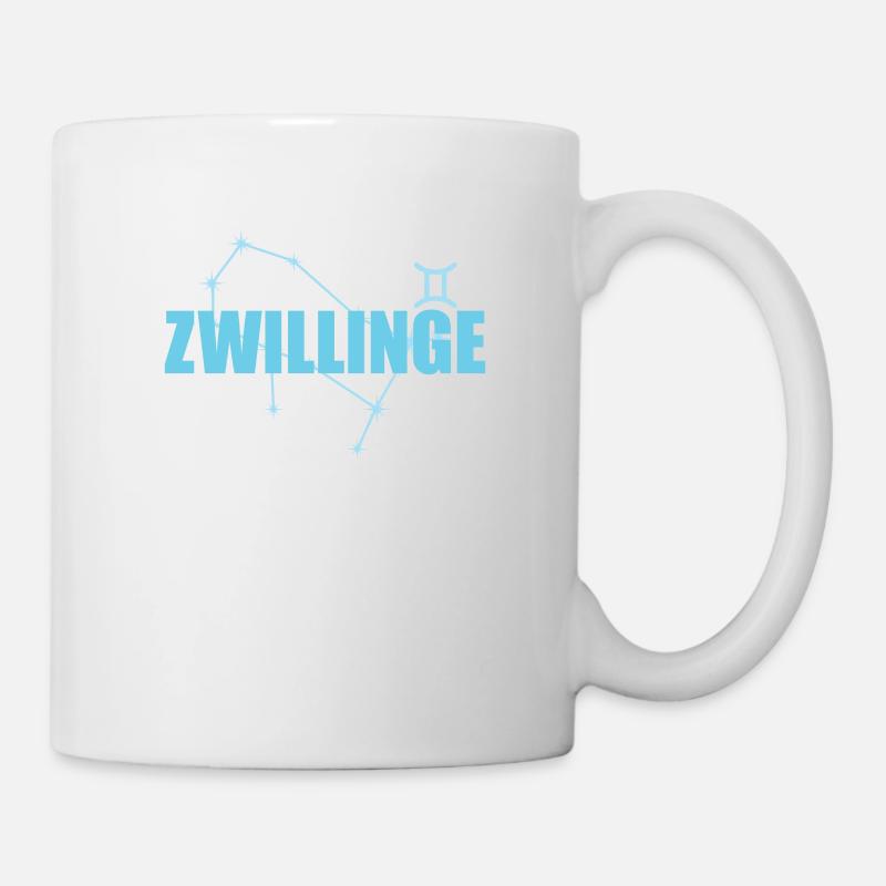 Zwillinge Sternzeichen Gemini Sternbild - Tasse - Weiß