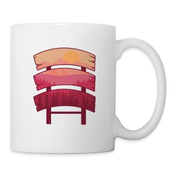 Hiking Destination Sign Board Scenery - Mug - white - Right