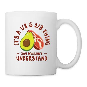 Keto Diet Avocat Fruit Ketogenic Diet Viande - Mug blanc - blanc - Droite