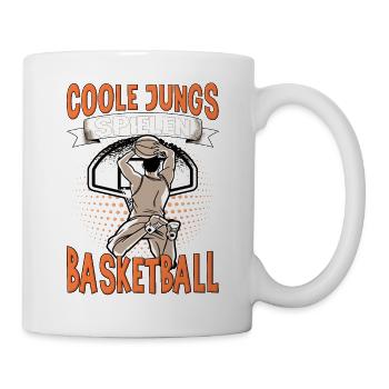 Basketball Training Trikot Coole Jungs Spielen - Tasse - Weiß - Rechts