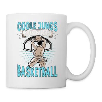 Basketball Training Trikot Coole Jungs Spielen - Tasse - Weiß - Rechts