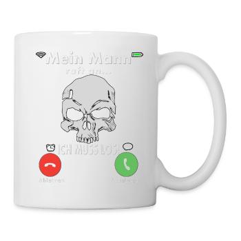 Meine Mann Teufel Lustig Humor Hochzeitstag - Tasse - Weiß - Rechts