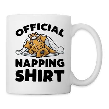Chien Welsh Terrier avec dort en peluche - Mug blanc - blanc - Droite