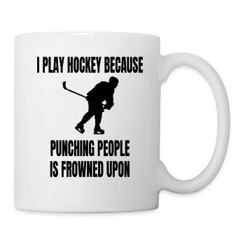 Eishockey Geschenk Wintersport Eishockeyteam - Tasse - Weiß - Rechts