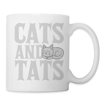cats and tats Zitat - Tasse - Weiß - Rechts