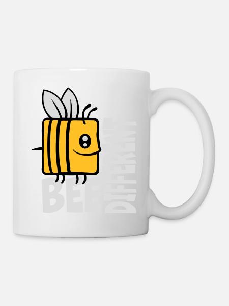 bee different Spruch Zitat - Tasse - Weiß